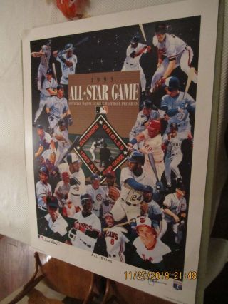 Signed 1993 All Star Game Poster Frank Robinson Jim Palmer 32/25
