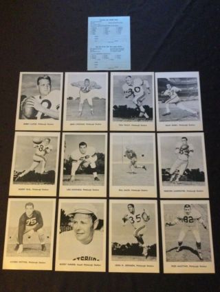 1961 Nfl Football 12 Pittsburgh Steelers Team Issue 5x7 Photo Set Jay Publishing