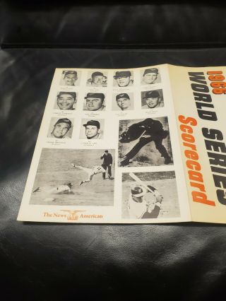 1966 Baltimore Orioles World Series Scorecard The News American Brooks Robinson