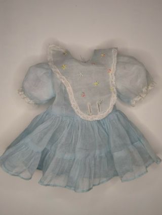 Vintage Terri Lee Doll Party Dress Clothing Pale Blue Organdy Tagged