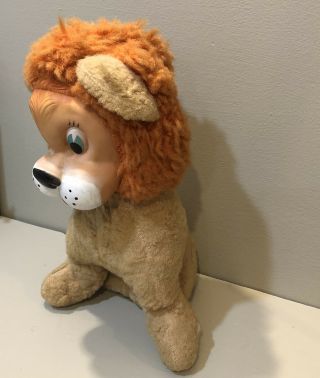 Vintage Rubber Face Lion Stuffed Animal Toy 50’s 60’s 2