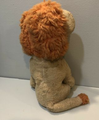 Vintage Rubber Face Lion Stuffed Animal Toy 50’s 60’s 3