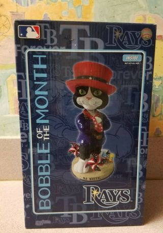 2014 Tampa Bay Rays Bobble Of The Month Dj Kitty Bobblehead Limited Edition 222
