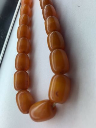 Antique Natural Butterscotch Baltic Honey Amber Prayer Beads Rare