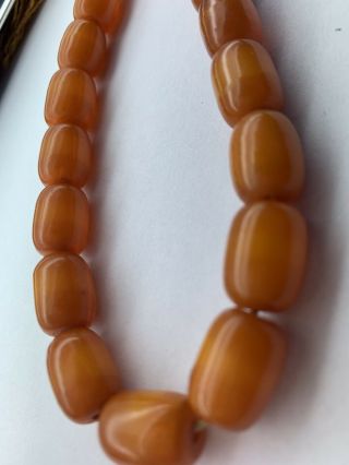 Antique Natural Butterscotch Baltic Honey Amber Prayer Beads Rare 3