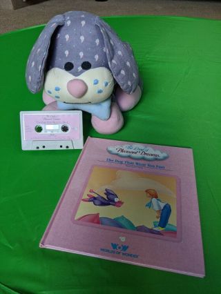 Vintage 1986 Land Of Pleasant Dreams Snips Dog Plush,  Book & Cassette Set