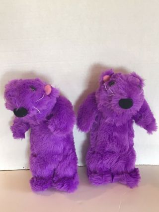 Disney Bear In The Big Blue House Pip Pop Purple Otter Plush Vintage 1999 Mattel