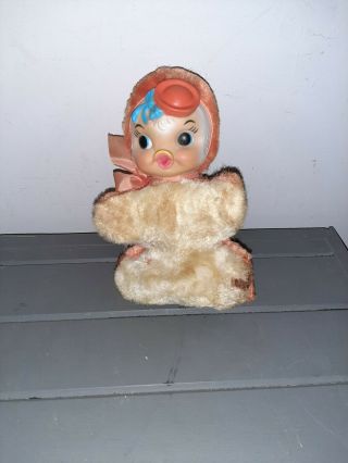 My Toy Rubber Face Duck Chick Plush Stuffed Doll Vtge 1964 Needs A Little Tlc