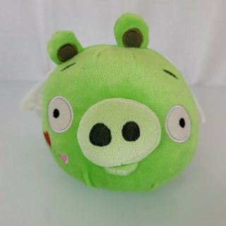 Angry Birds Plush Cupid Green Pig Angel Wing Heart Valentines 5 X 8 Bad Piggy