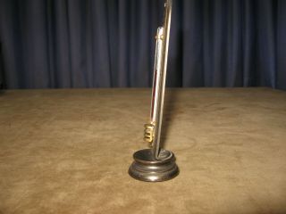 ANTIQUE VINTAGE BRASS THERMOMETER ORNATE STANDING DESK MANTEL TYCOS NY 2
