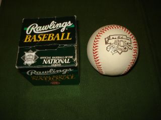 1997 Jackie Robinson National League Commemorative Baseball W/ Box,  Brooklyn