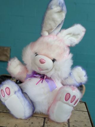 Vintage Dan Dee Collectors Choice Bunny Easter Plush Pink Purple Hoppy Hopster