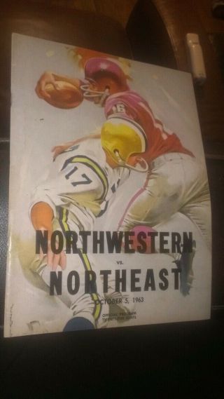 1963 Northwestern St.  Demons Vs Northeast Louisiana Indians Football Program
