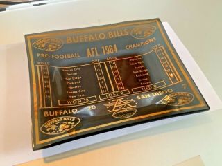 Vintage 1964 Buffalo Bills American Football League Afl Champions Ashtray.  Rare.
