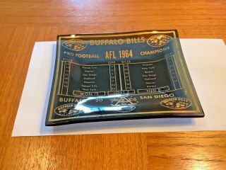 Vintage 1964 Buffalo Bills American Football League AFL Champions Ashtray.  Rare. 2