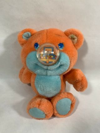 1987 Playskool Tcfc Nosy Bear " Rumpus " Basketball Hoop Orange Plush 11”
