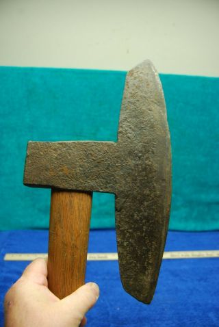 Antique Primitive Hand Forged Broad Axe Tool