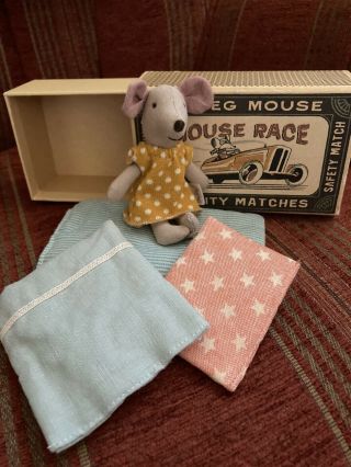 Maileg Mouse - Little Sister In A Matchbox - Discontinued