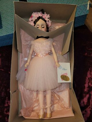 Vintage Doll Madame Alexander Elise Pink Ballerina 17 " 1630 Box