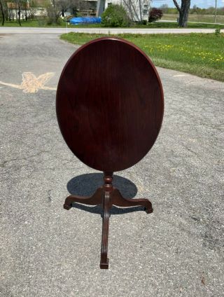 Vintage Bombay Company Tilt Top Oval End Table Candle Stand 2