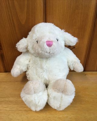 First Impressions Lamb Sheep 12 " Plush White Cream Pink Nose Rare Macy 