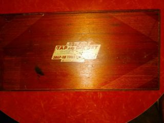 Vintage Antique Snap On Tools Blue Point Tap & Die Set Wood Box Set No.  7800