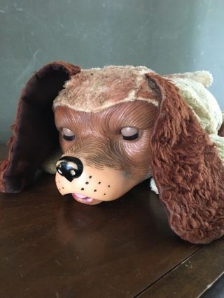 Vtg Gund Rubber Face Regal Beagle Stuffed Plush Dog Large 18” Version Sleep Eye