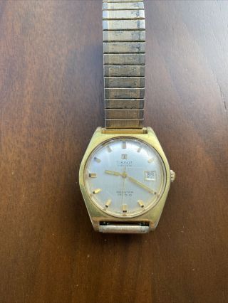 1970’s Tissot Visodate Seastar Pr516 Date,  Gold Plated Swiss Made