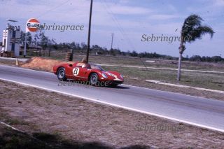 1964 Sebring Race - Ferrari 330p 21 - Color Slide (sl187)