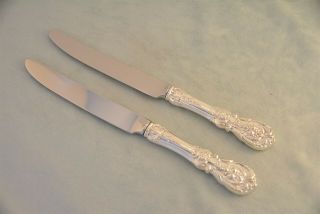 2 Reed & Barton Francis I Sterling 9 - 5/8 " Hh French Dinner Knife No Monogram