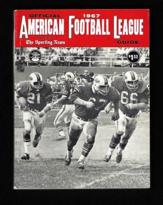 1967 Sporting News Afl American Football League Media Guide - Near