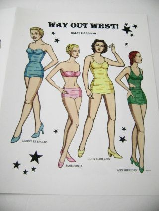 PAPER DOLL 2013 CONVENTION 8 MOVIE STARS by RALPH HODGDON SIGNED ULTRA RARE SET 2