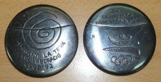 Olympic Games Tokyo 2020 Pin & Participant Medal Barcelona 1992 Cobi 2 Pin
