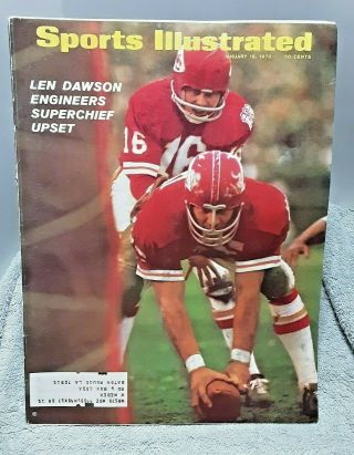 Sports Illustrated Len Dawson Kansas City Chiefs January 19 1970 Bowl Iv