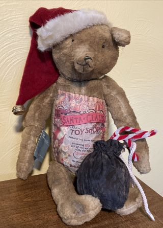 Bethany Lowe Christmas Teddy Bear - Primitive - Antique Country Decor - W/tags