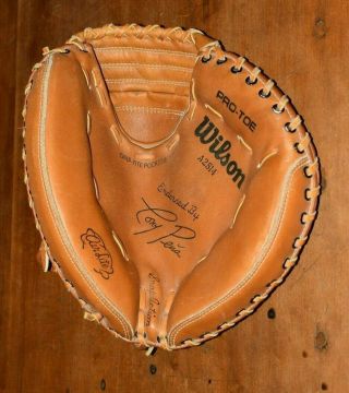 Vintage Tony Pena Wilson A2514 Catchers Glove - Pro Toe - Pirates - Red Sox