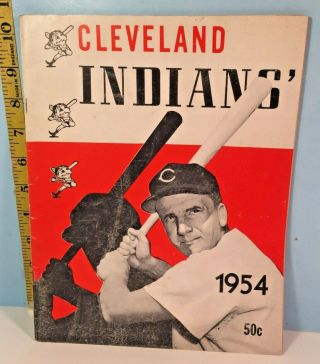 1954 Cleveland Indians Official Picture & Record Sketchbook