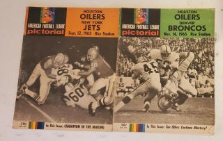 1965 Afl American Football League Program Pictorial Oilers,  Jets,  Broncos
