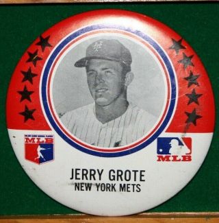 1969 Oringinal Jerry Grote York Mets Pin - The Best Year To Own One -