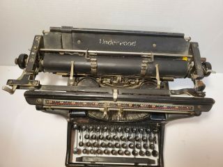 Antique 1920 ' s Underwood Typewriter 14” Serial 492125 2