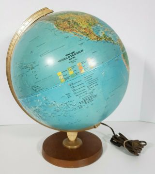 Vintage Replogle World Horizon Series 12 " Lighted Illuminated Globe Ussr Soviet