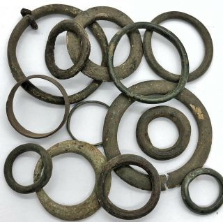 Rare Authentic Ancient & Medieval European Metal Ring Artifacts Antiquities Old