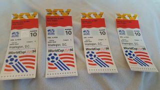 June 20,  1994 World Cup 94 Usa Washington Game 10 X 4 Tickets Holland V Ksa