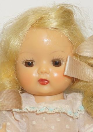 Vintage Muffie Doll W/box & Outfit Nancy Ann Hard Plastic Walker Blonde Hair