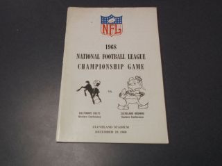 1968 Nfl Championship Game Baltimore Colts V.  Cleveland Browns (pl1)