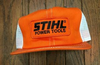 Vintage Stihl Mesh Trucker Hat Snapback Hat Baseball Cap Patch Usa Made