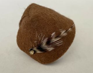 Vintage Barbie Peachy Fleecy 915 Felt Hat W/ Feather