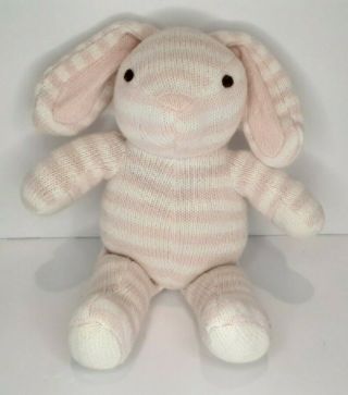Restoration Hardware Baby & Child Striped Bunny Rabbit Stuffed Animal Plush 11 "