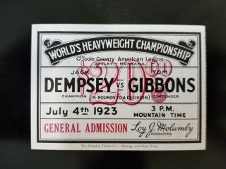 1923 Dempsey Vs Gibbons World 