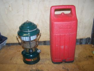 Vintage 1985 Coleman Cl2 Model 288 Adjustable Two Mantle Lantern With Red Case